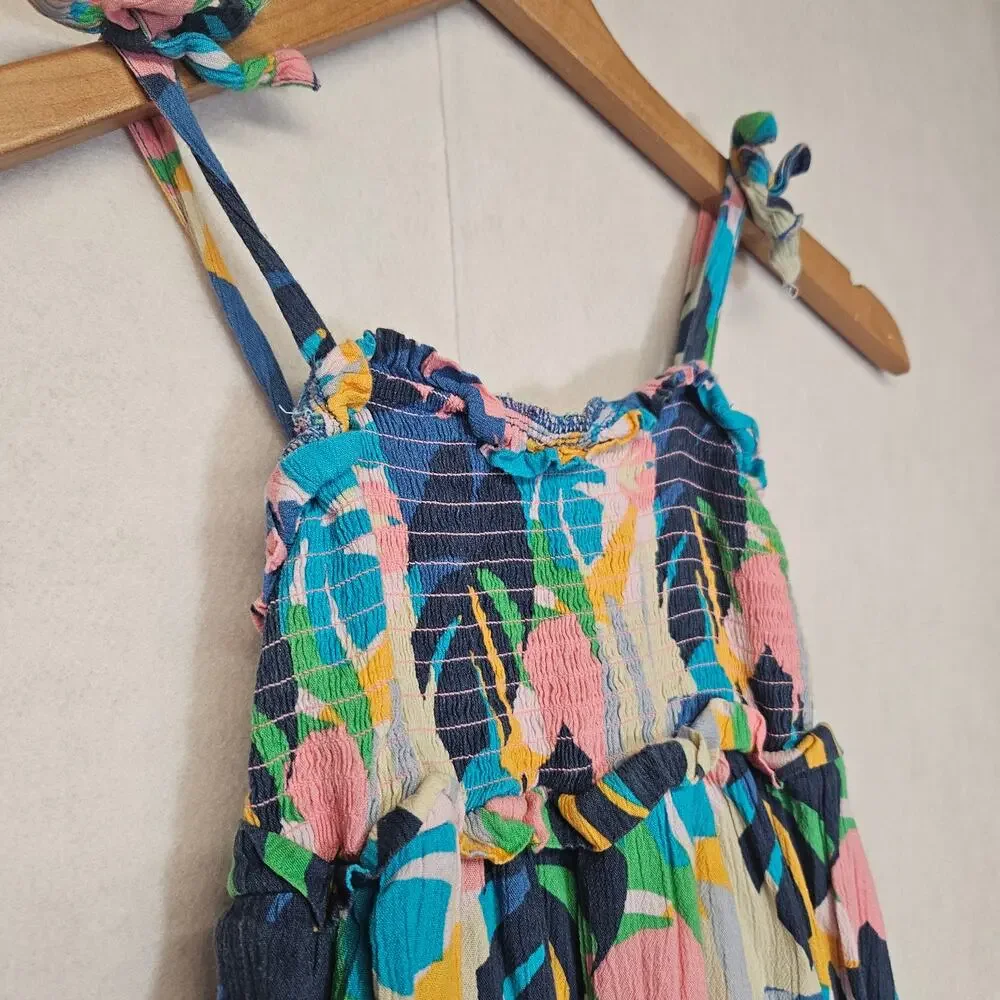 Tucker + Tate Blue Multicolor Floral Midi Dress for Girls